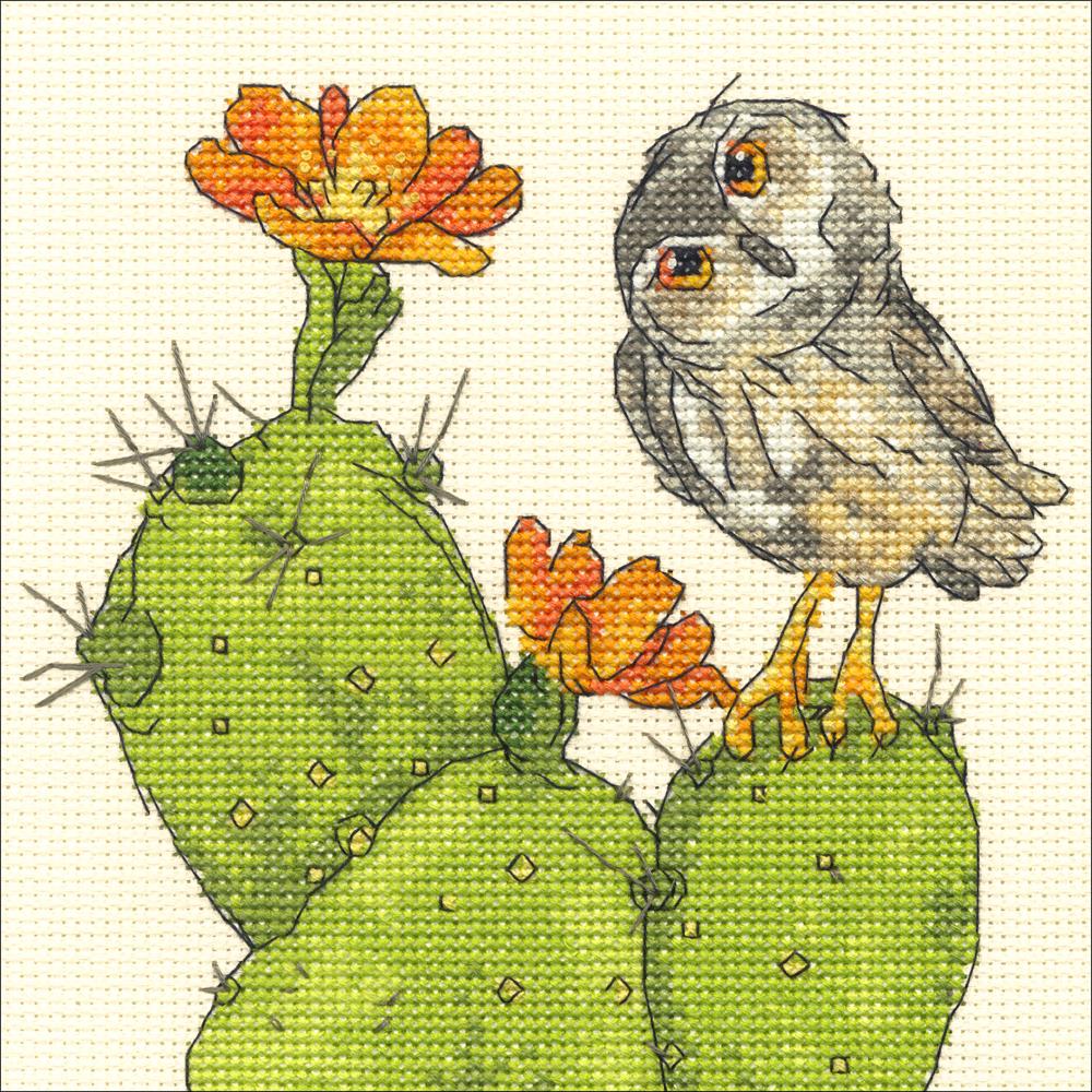 (image for) Prickly Owl Counted Cross Stitch Kit